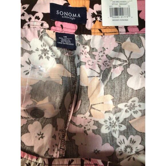 SONOMA Life+Style Women's Size 14 Summer Floral 100% Cotton Skort NWT - Picture 3 of 8